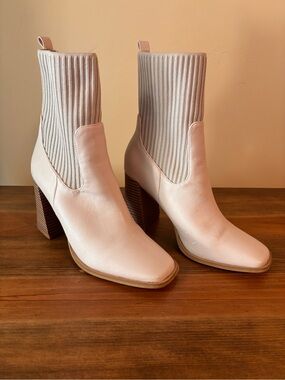 Lulus Naynee Bone Square Toe Mid-Calf 
Size 7.5